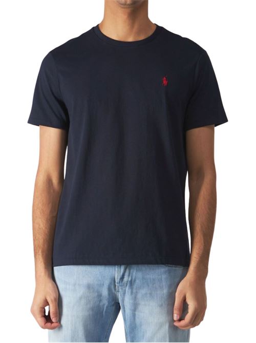 T-shirt Uomo Blu con logo a contrasto POLO RALPH LAUREN | 710680785004
